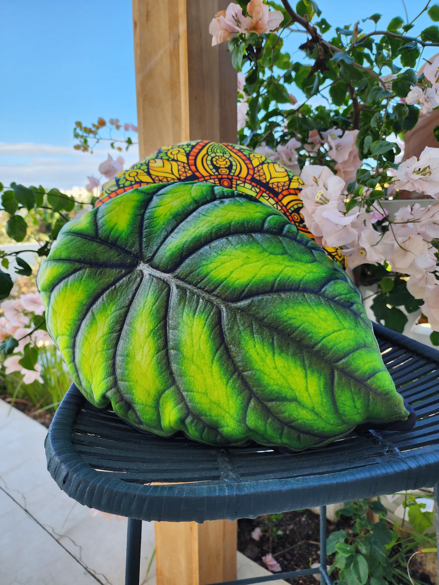 Alocasia Dragon Scale Velvet Leaf Pillow