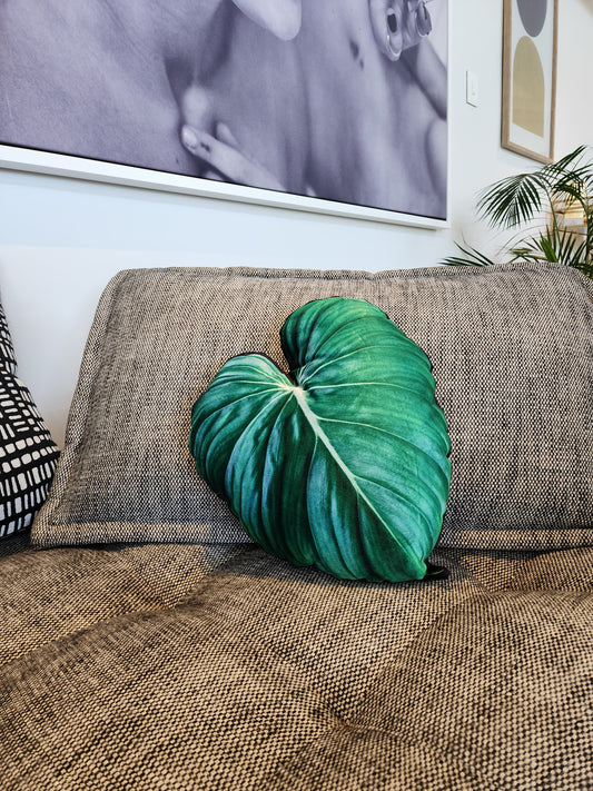 Philodendron Gloriosum Velvet Leaf Pillow